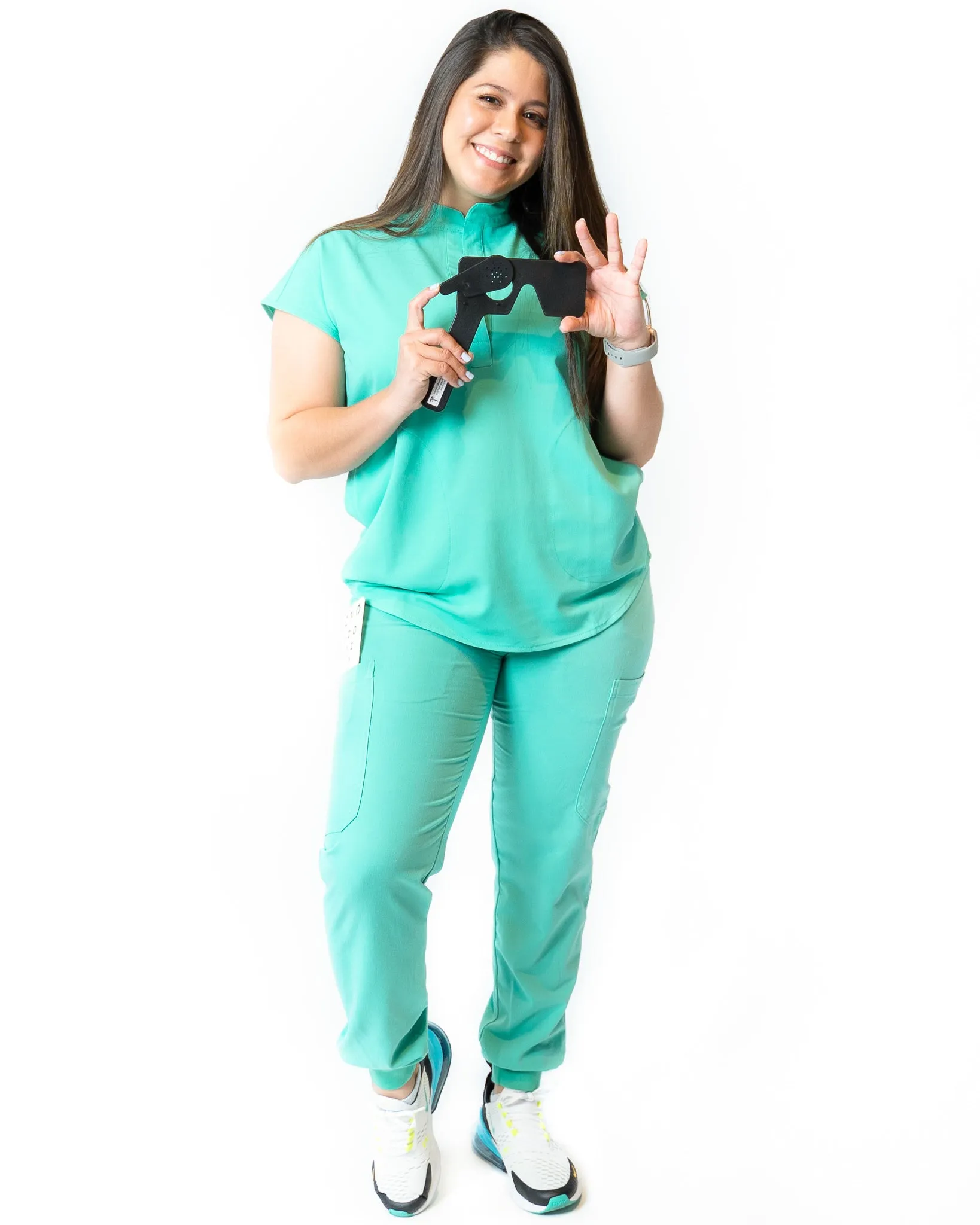 women's Surgical Green Angie Scrub Top