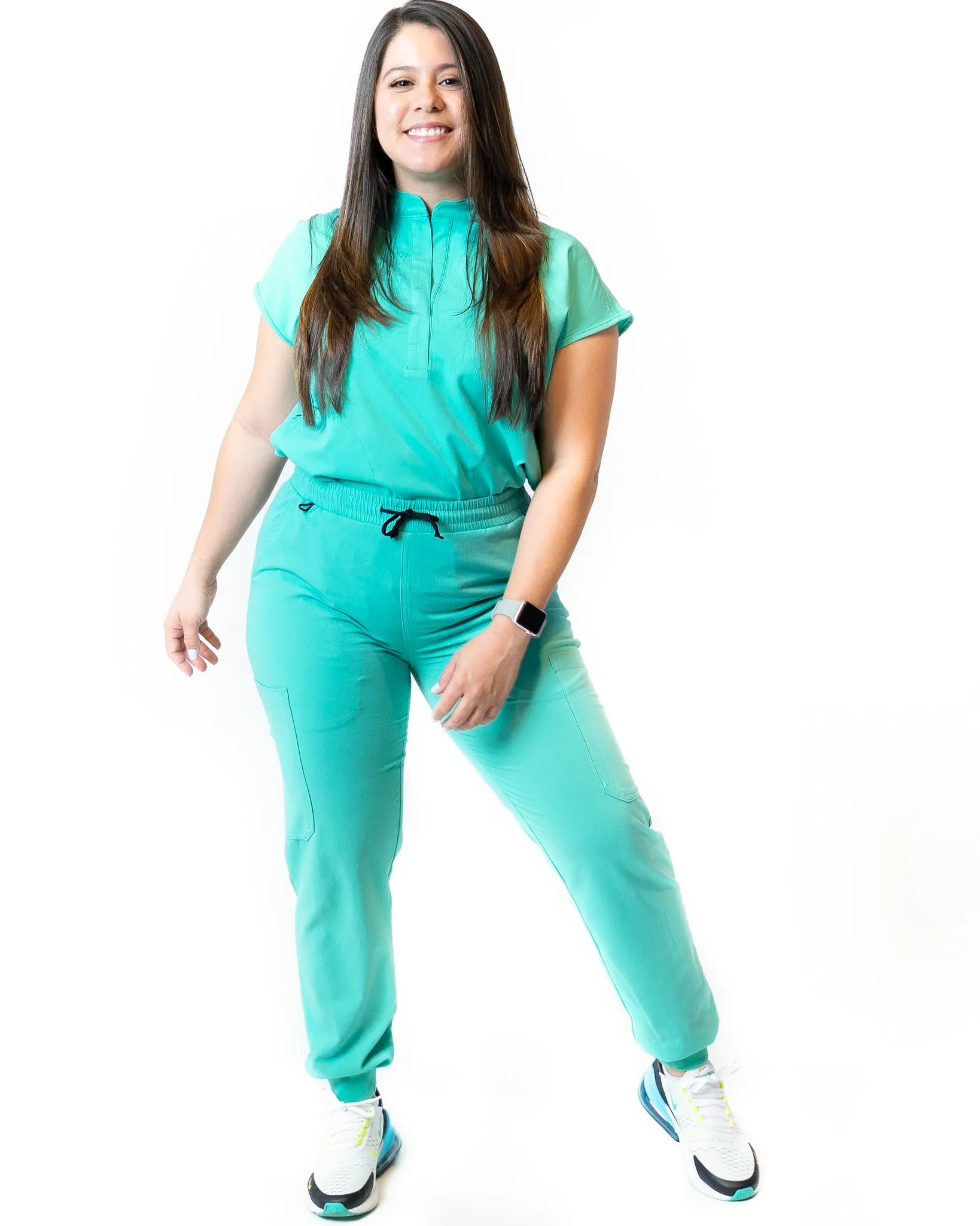 women's Surgical Green Angie Scrub Top