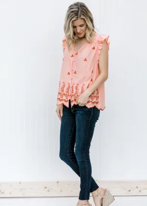 X Peach Dreams Sleeveless Top