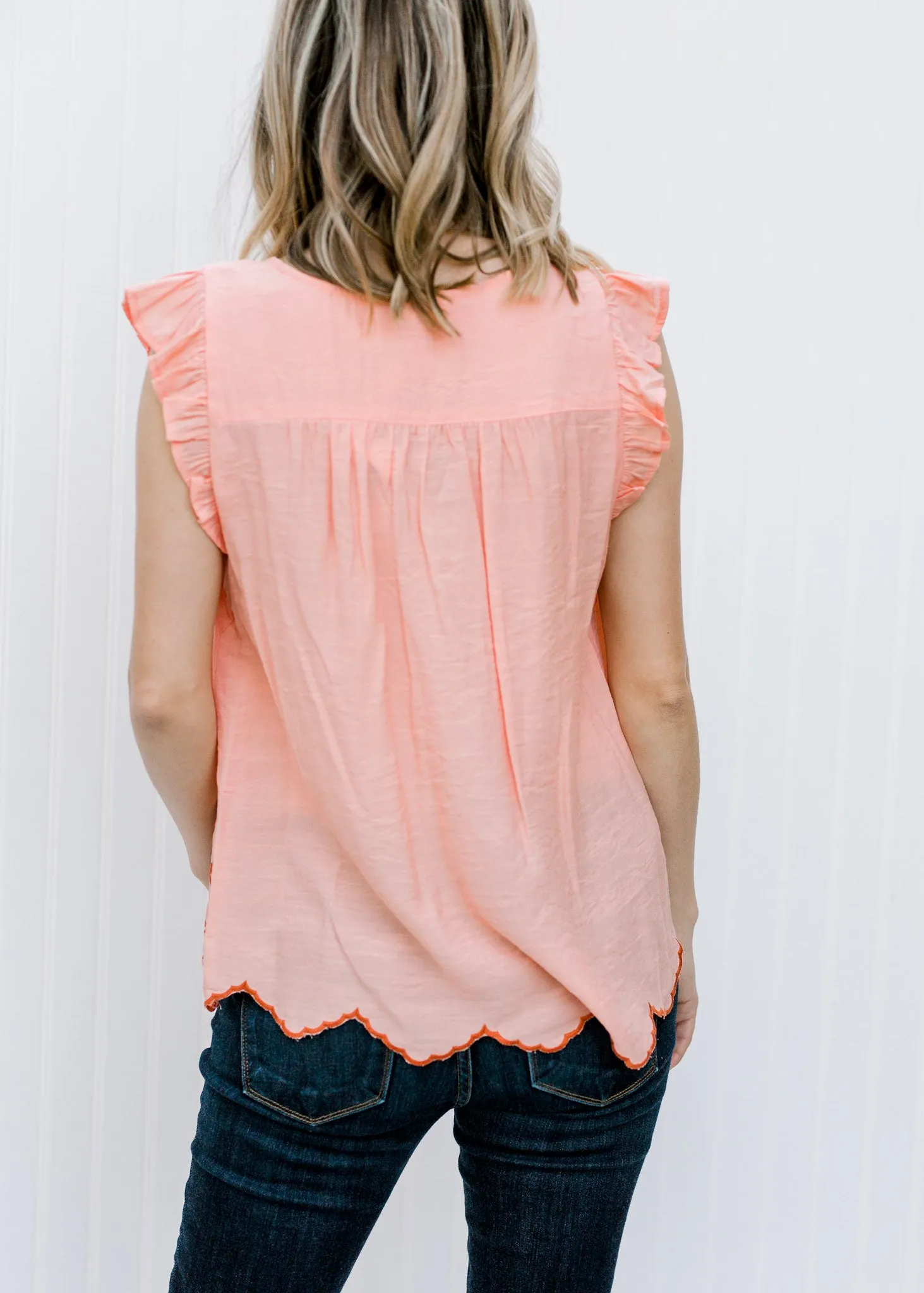 X Peach Dreams Sleeveless Top