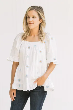 X Scattered Daisy Top
