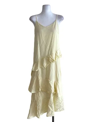 Yellow Ruffle Shift Dress TEM