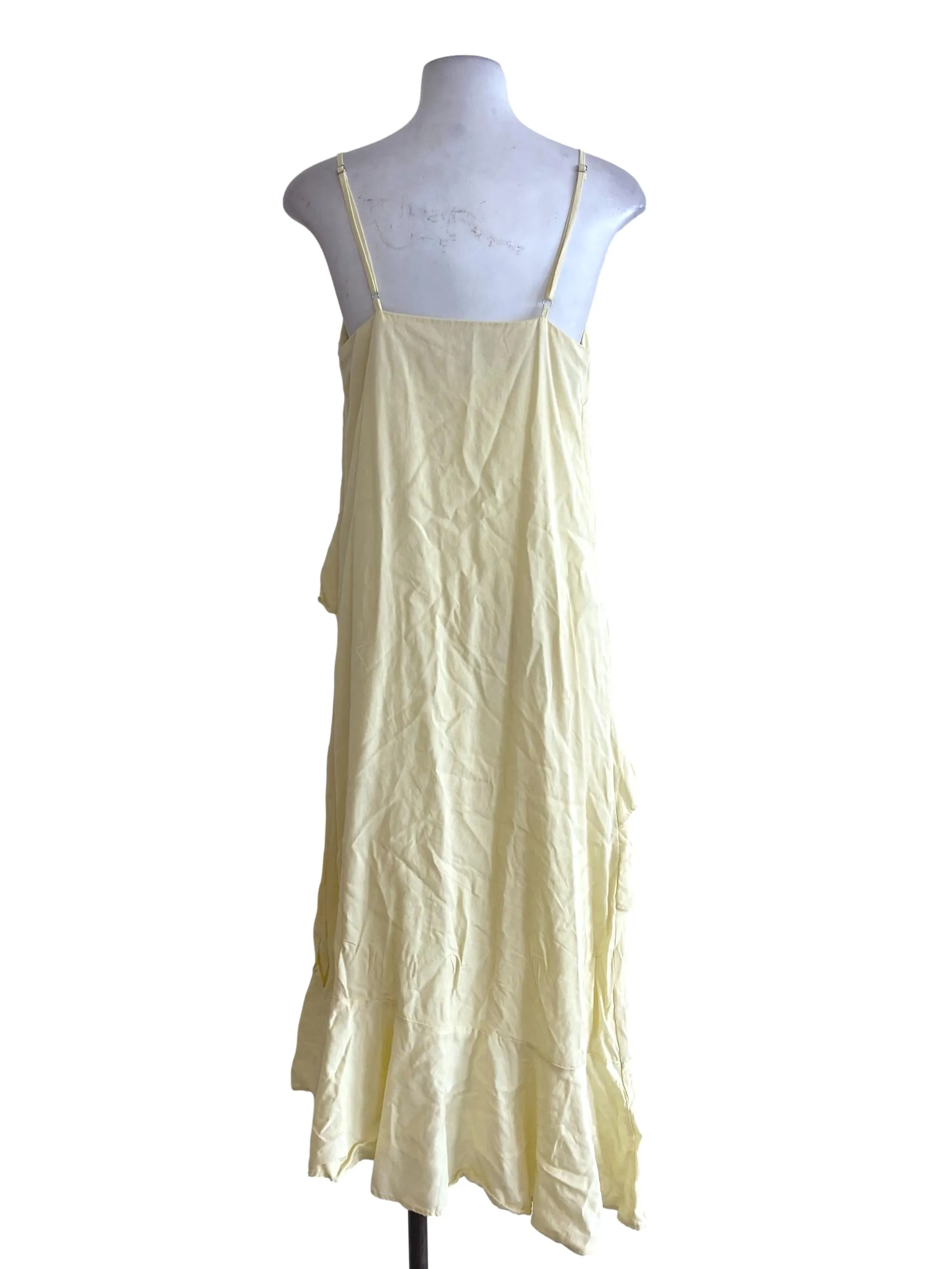 Yellow Ruffle Shift Dress TEM