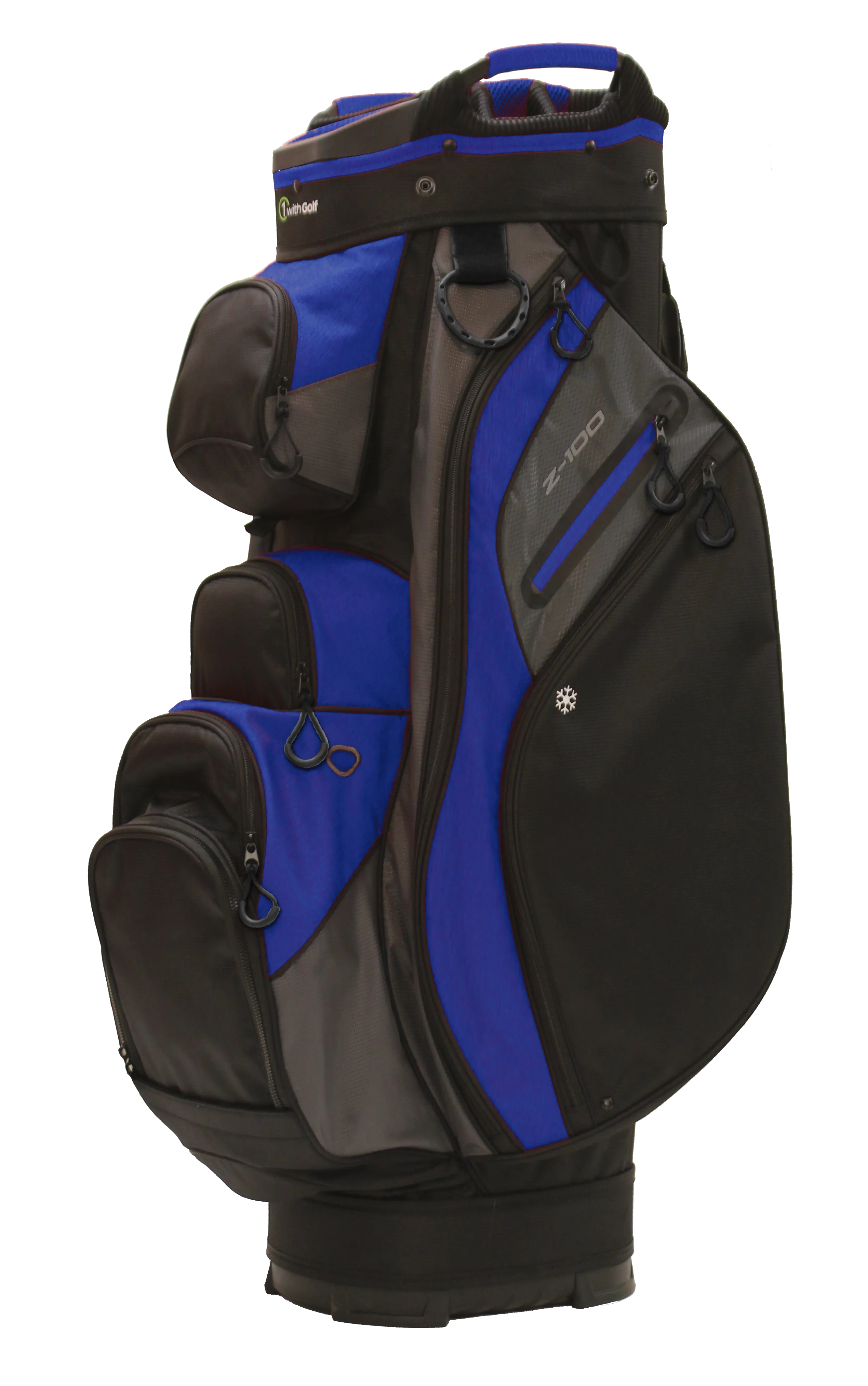 Z-100 15-way Cart Bag Black/Charcoal/Royal