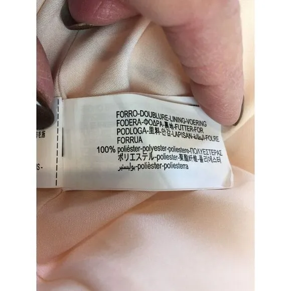 Zara Womens Midi Dress Wrinkled Look Beaded Beige Pink S Small 1165/152 NWT
