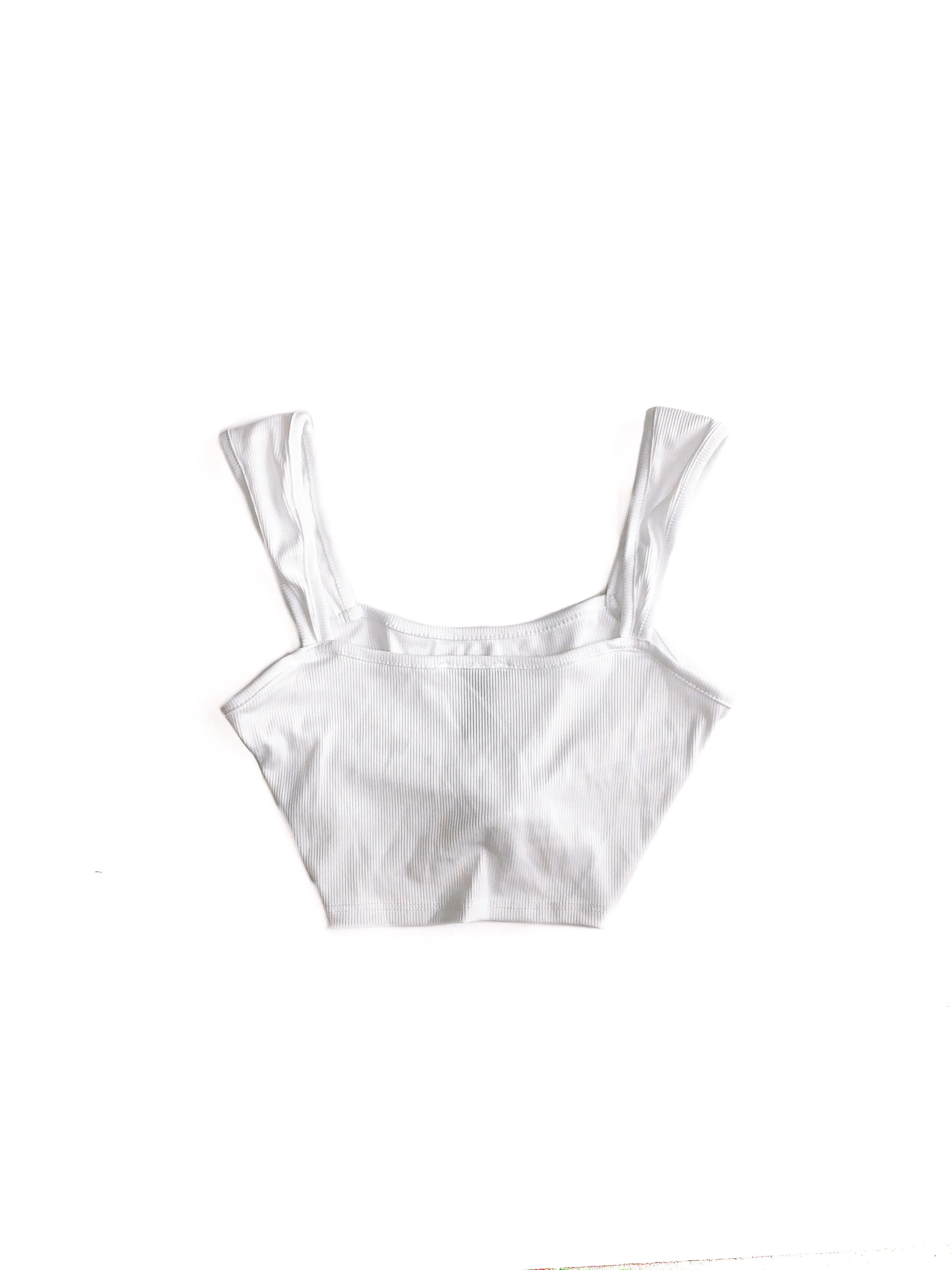 Zoe Knotted Crop Top - White